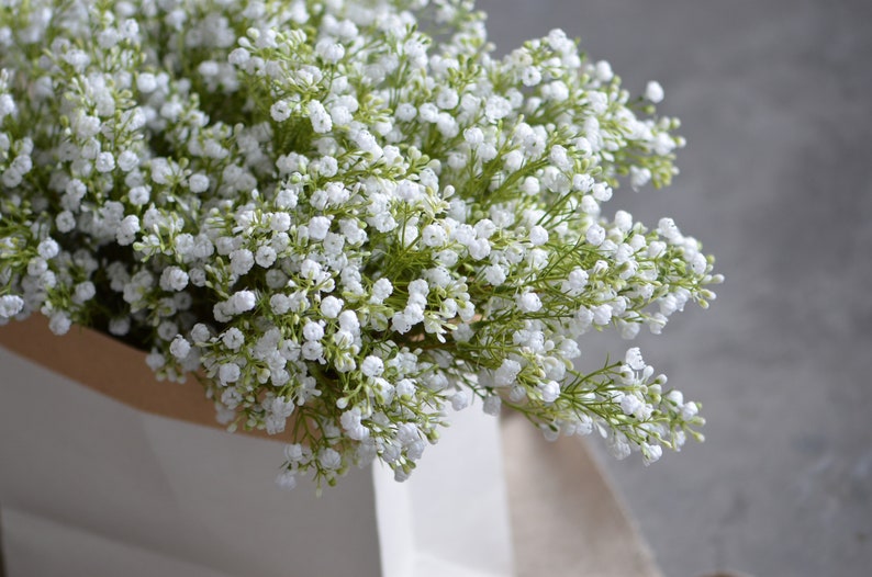 Baby's Breath Bundle, Artificial Baby's Breath, Faux White Wildflowers Bundle, DIY Wedding Bouquetes, DIY Bridesmaids Bouquets image 4