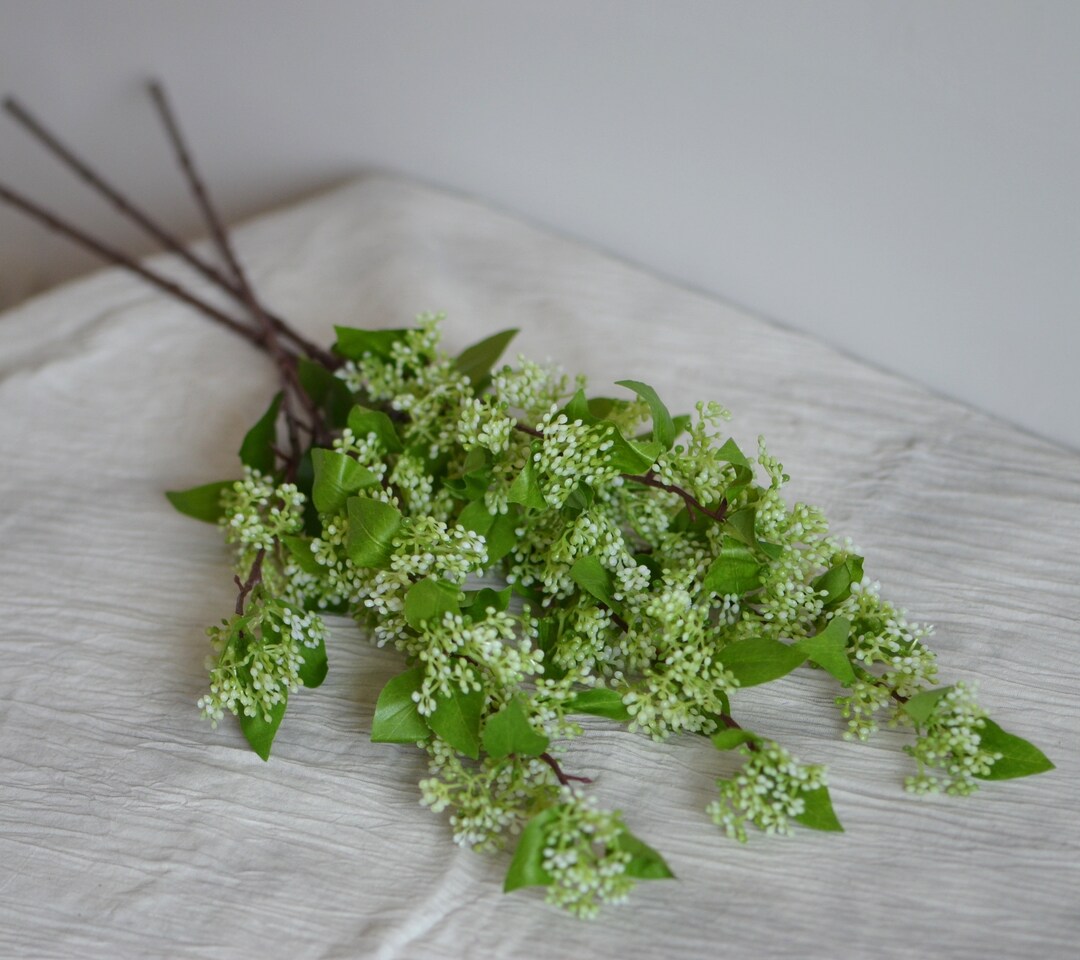 Green White Berries Floral Arrangements Fillers Artificial Etsy