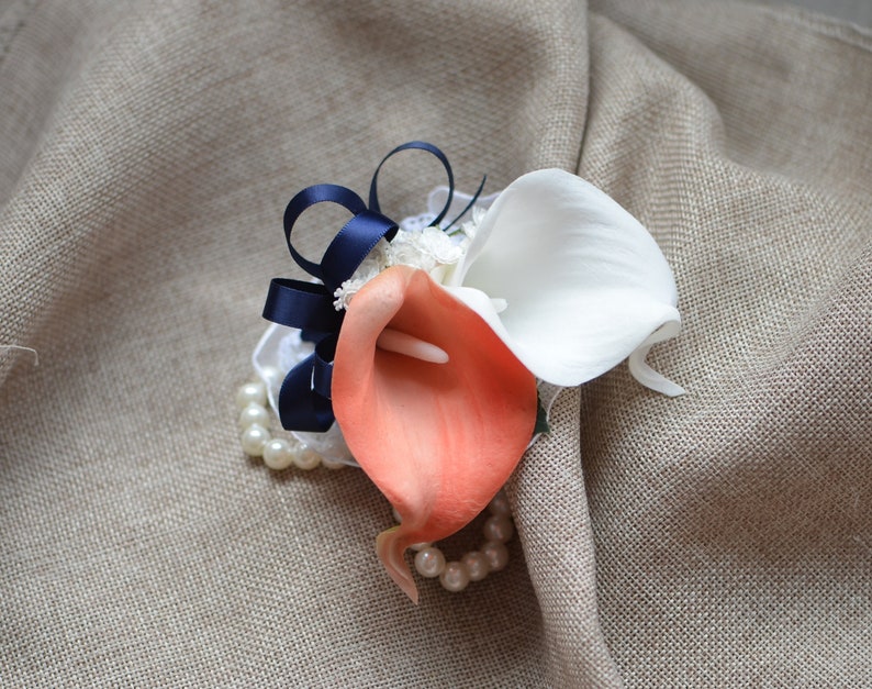 Calla Lily Corsages Wrist Corsage Wedding Corsage Real Etsy