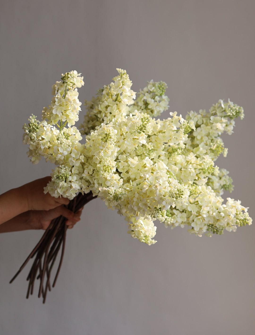 24.8 Fake Real Touch Lilac Flower Branchcream off White, Artificial