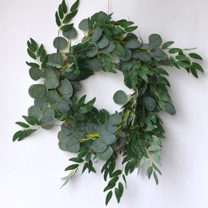 2 Vines, Eucalyptus And Willow Vines, Artificial Vine, Vintage Greenery, Wall Flowers