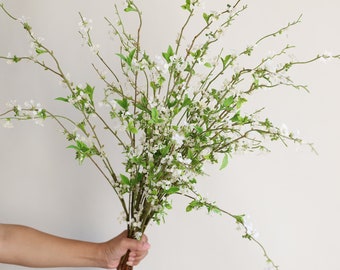 Ramo di fiori primaverili finti da 39,3" con boccioli, stelo di piante artificiali, fiori fai da te/centrotavola da tavolo/matrimonio/decorazioni per la casa/regali per lei