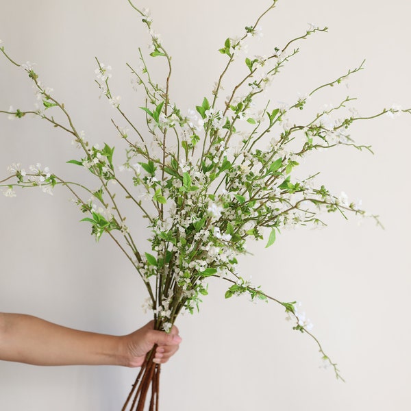 39.3" Faux Spring Blossom Branch With Buds, Artificial Plant Stem, DIY Florals/Table Centerpieces/Wedding/Home Decorations | Gifts For Her
