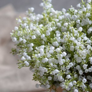 Baby's Breath Bundle, Artificial Baby's Breath, Faux White Wildflowers Bundle, DIY Wedding Bouquetes, DIY Bridesmaids Bouquets image 9