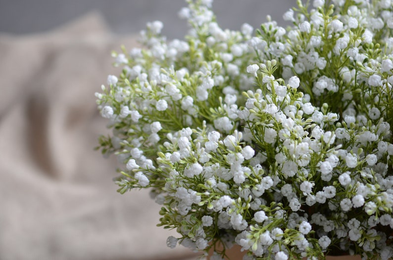 Baby's Breath Bundle, Artificial Baby's Breath, Faux White Wildflowers Bundle, DIY Wedding Bouquetes, DIY Bridesmaids Bouquets image 9