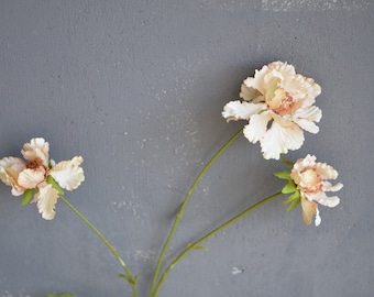 Fall Daisies, Unique Daisies, Faux Wildflowers, Artificial Peach Daisy, Rustic Fillers, Farmhouse Decorations--3flower heads