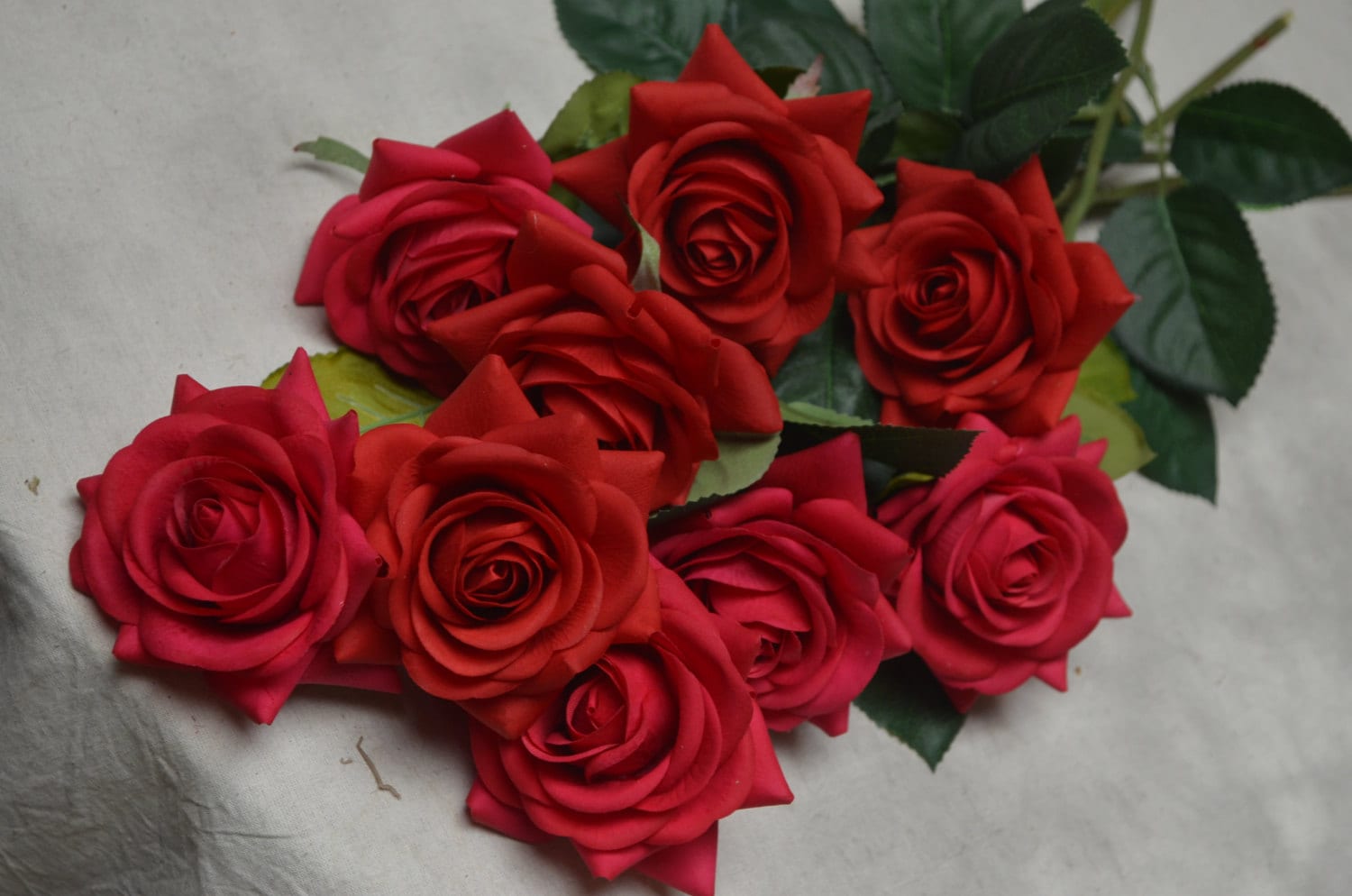 Red Real Touch Silk Latex Roses Wedding Flowers DIY Silk Etsy