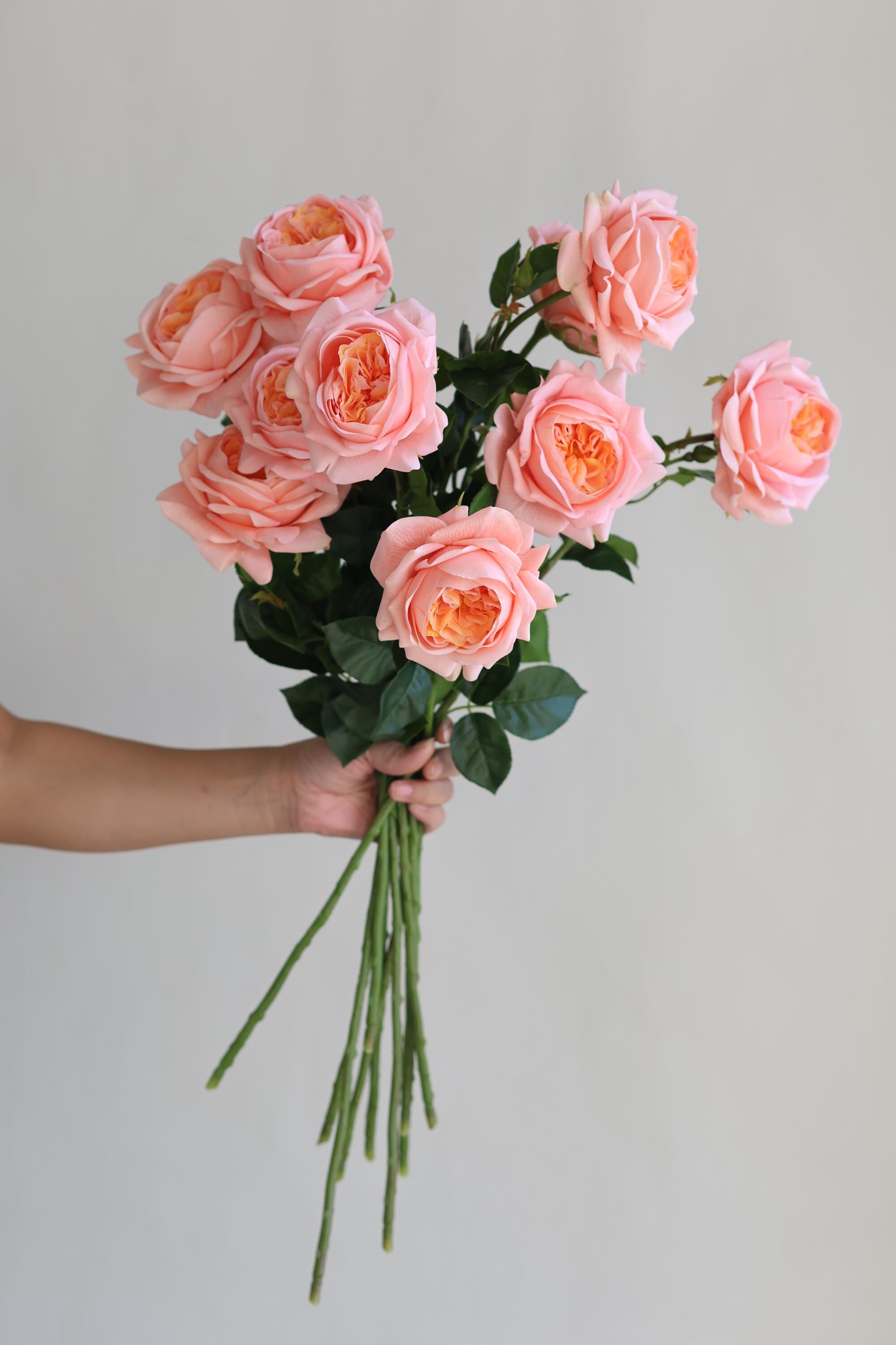 6 Pezzi Fiori Artificiali Rose, Fiori di Seta con Tocco Reale e Foglie Verdi, Perfetti per Matrimonio, Anniversario, Casa, Ufficio, Decorazione