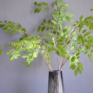 31 &quot;glicínias artificiais, folhas verdes claras de glicínias, vegetação vintage, decorações de mesa de casamento ou casa, planta artificial