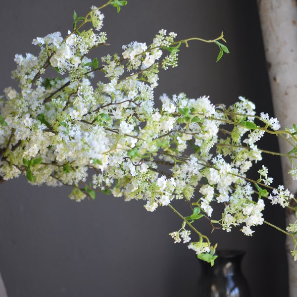 39 » White Snow Willow Fausses Wildflowers, DIY Florals Supply | Décoration de mariage/maison/cuisine | Cadeaux, bouquets de bricolage / centre de table