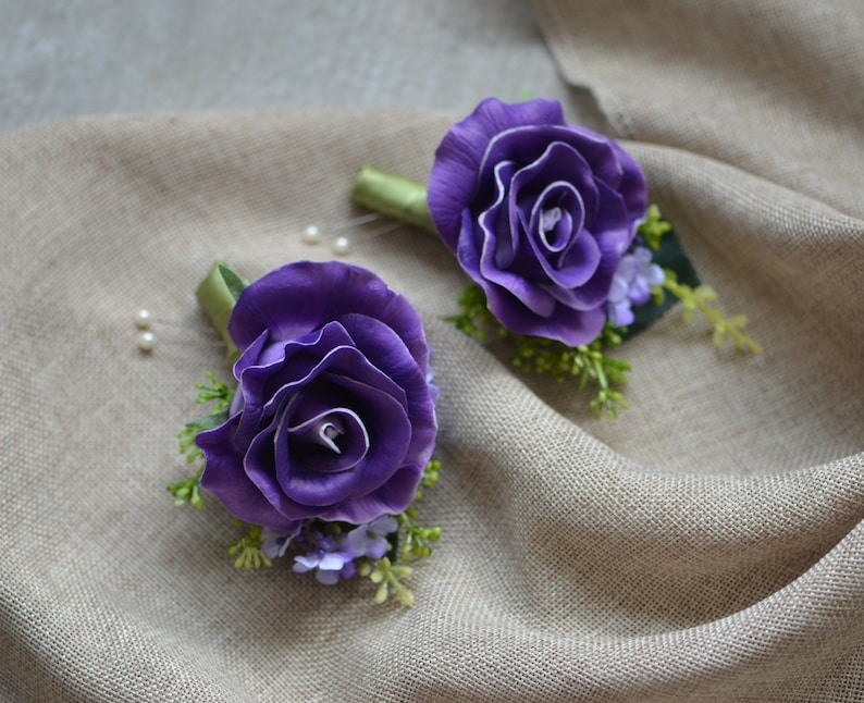 Burgundy Peonies Purple Bridal Bouquets Package Roses Real Touch Purple Callas Wedding Bouquets Package