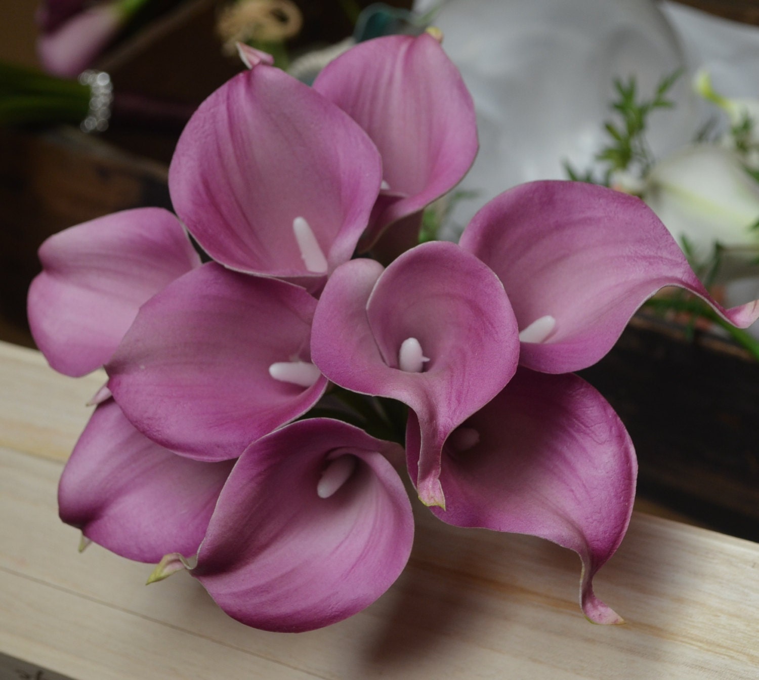 Light Purple Calla Lilies Real touch Flowers DIY Silk Wedding Etsy