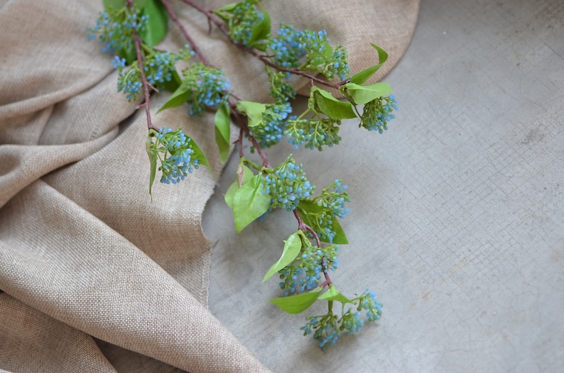 Blue Berries Floral Arrangements Fillers Artificial Greenery Etsy