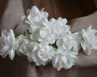 White PU Gardenias Real Touch Gardenia DIY Wedding Flowers Silk Bridal Bouquets Wedding Centerpieces