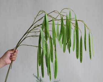 24.8" Faux Bean Branch, High-Quality Spring Artificial Plant, DIY Office/Wedding/Home Decoration Supply/Gifts for Mum, Holiday Decorations