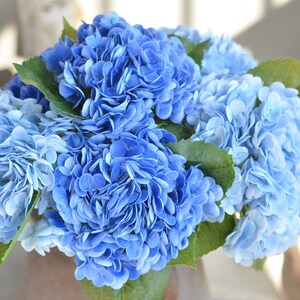 20" Real Touch Blue Hydrangea Stem, High Quality Artificial Flower | DIY Florals Supply | Wedding/Home/Kitchen Decoration | Gifts image 9