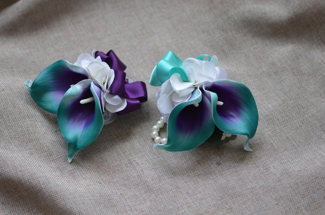 Calla Lily Corsages Wrist Corsage Wedding Corsage Real Etsy