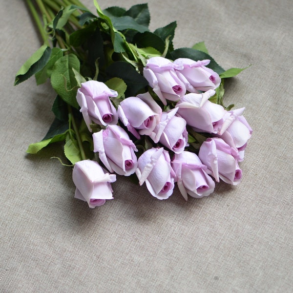 Pale Mauve Rosebuds, Real Touch Roses,  DIY Silk Bouquets,  Silk Bridal Bouquets,  Wedding Centerpieces