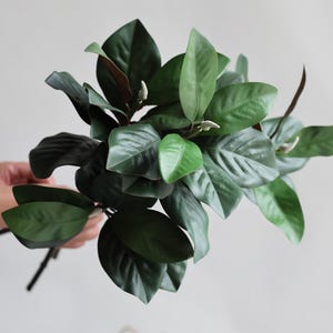 23.6&quot; Faux Natural Touch Magnolia Leaf Branch, Spring Artificial Plant, DIY Office/Wedding/Home Decoration/Gifts for Mum, Holiday Decoration