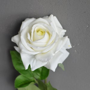 29.5&quot; Cream White Roses, Real Touch Artificial Garden Flowers, Gifts|Wedding/home/holiday Decorations, DIY Florals/Bouquets/Centerpieces