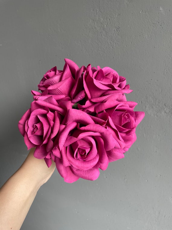 Bouquet 5 Candele Rosa h 18 cm