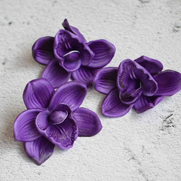Echte Lila Orchidee Blüten DIY Cake Toppers Dekoration Blumen Hochzeit Blumen
