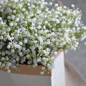 Schleierkraut-Bundle, künstlicher Schleierkraut, künstliche weiße Wildblumen-Bündel, DIY-Hochzeitssträuße, DIY-Brautjungfernsträuße