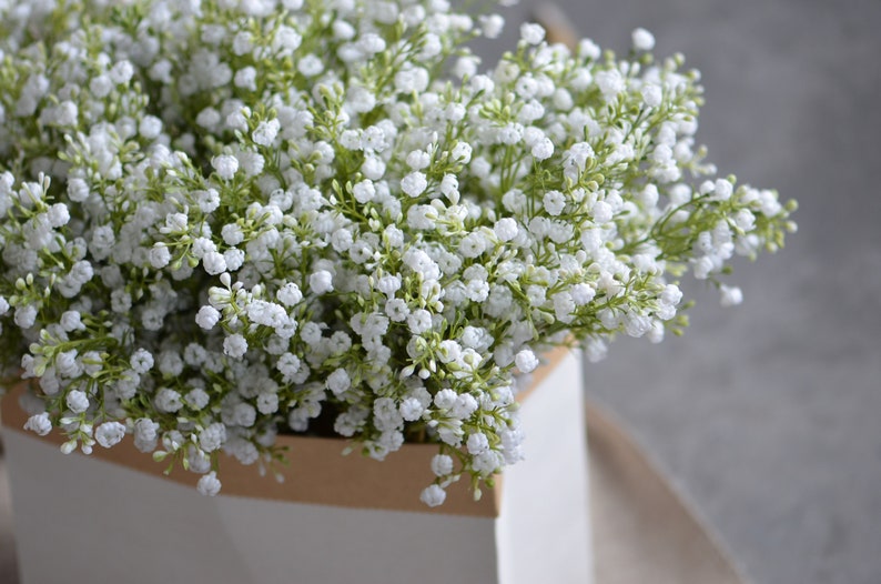 Baby's Breath Bundle, Artificial Baby's Breath, Faux White Wildflowers Bundle, DIY Wedding Bouquetes, DIY Bridesmaids Bouquets image 1