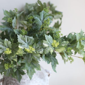 Branche de feuille d'érable artificielle de 20,5 pouces, Plante artificielle, Verdure printemps-été automne, Décoration de mariage/maison, Fleurs à faire soi-même image 7