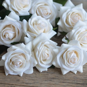 Morandi White Real Touch Roses, Aritificial Flowers, DIY Florals | Wedding/Home Decoration | Gifts, DIY Bouquets/Centerpieces