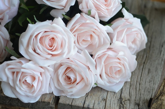 Blush Pink Roses Real Touch Faux Roses Artificial Roses DIY