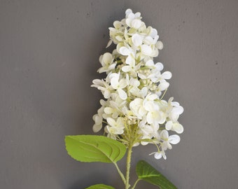 27.5" Real Touch Faux Panicle Hydrangea Stem, High Quality Artificial Flower | DIY Florals Supply | Wedding/Home/Kitchen Decoration | Gifts
