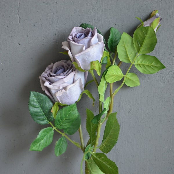 Mega Greige Color Roses, Old English Garden Roses, Real Touch Artificial Roses, Light Coffee Gray Roses, DIY Wedding Flowers