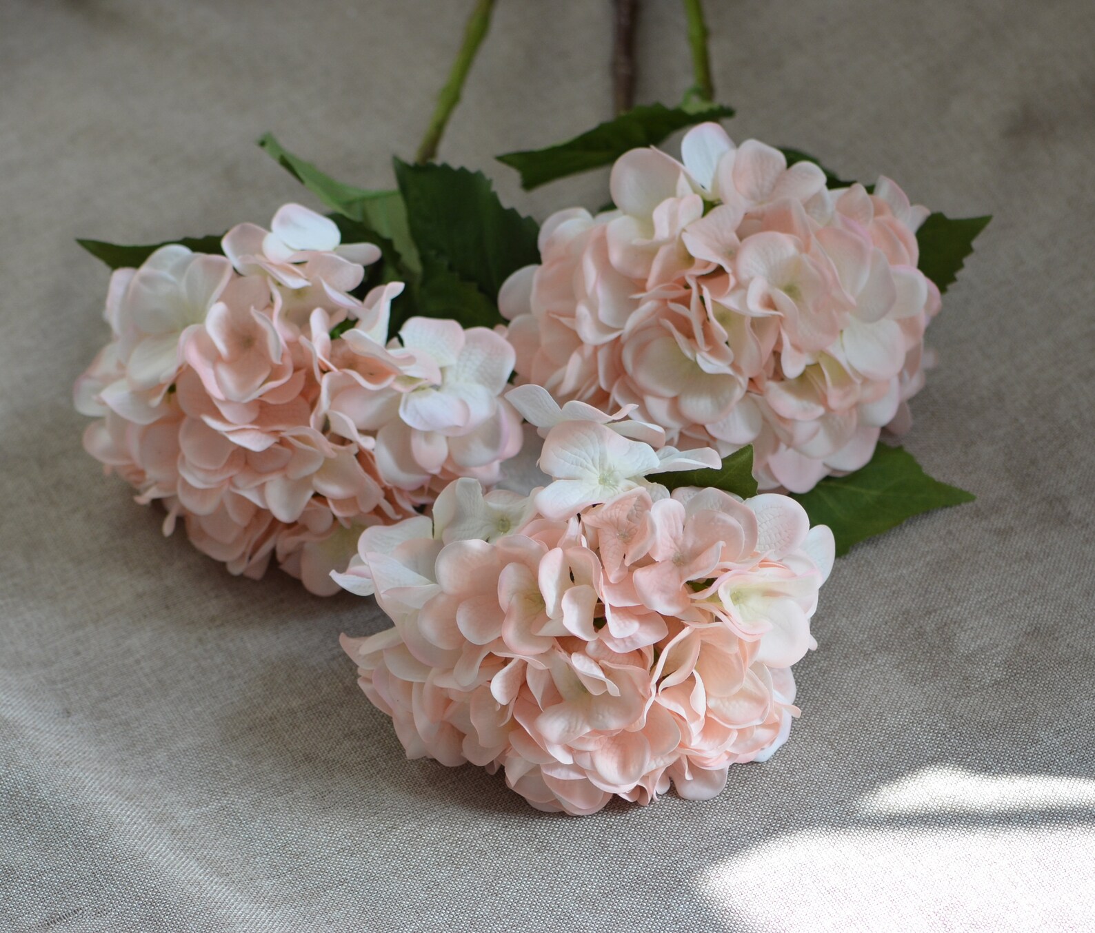 Peach Hydrangeas Large Real Touch Hydrangeas DIY Silk Wedding Etsy