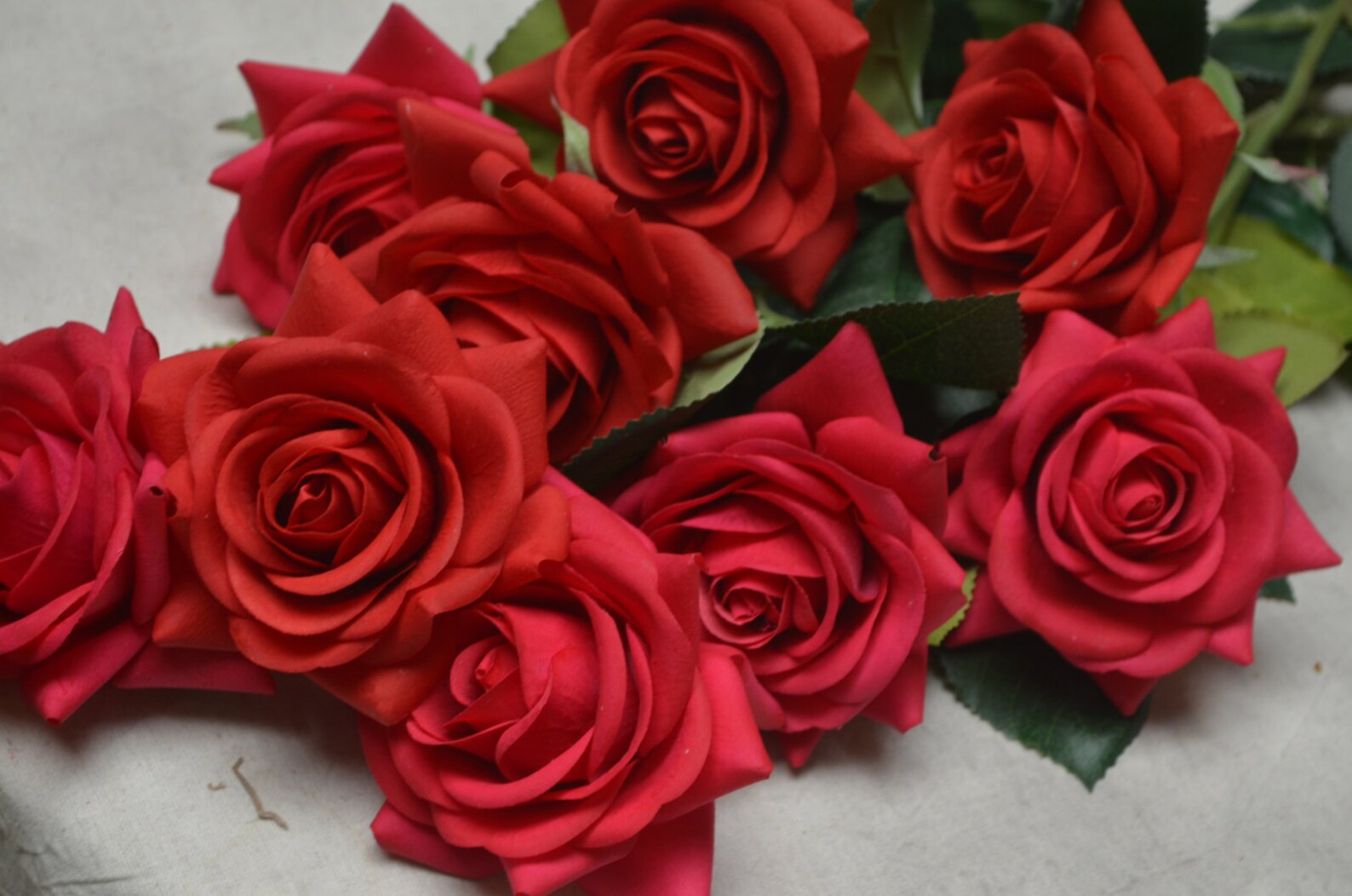 Red Real Touch Silk Latex Roses Wedding Flowers DIY Silk Etsy