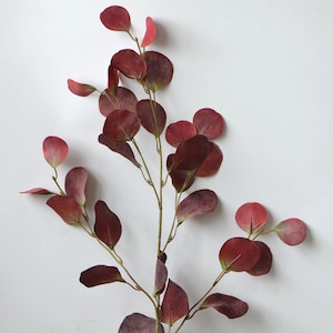 Wine Burgundy Eucalyptus Artificial Eucalyptus Leaves Vintage Greenery Centerpieces