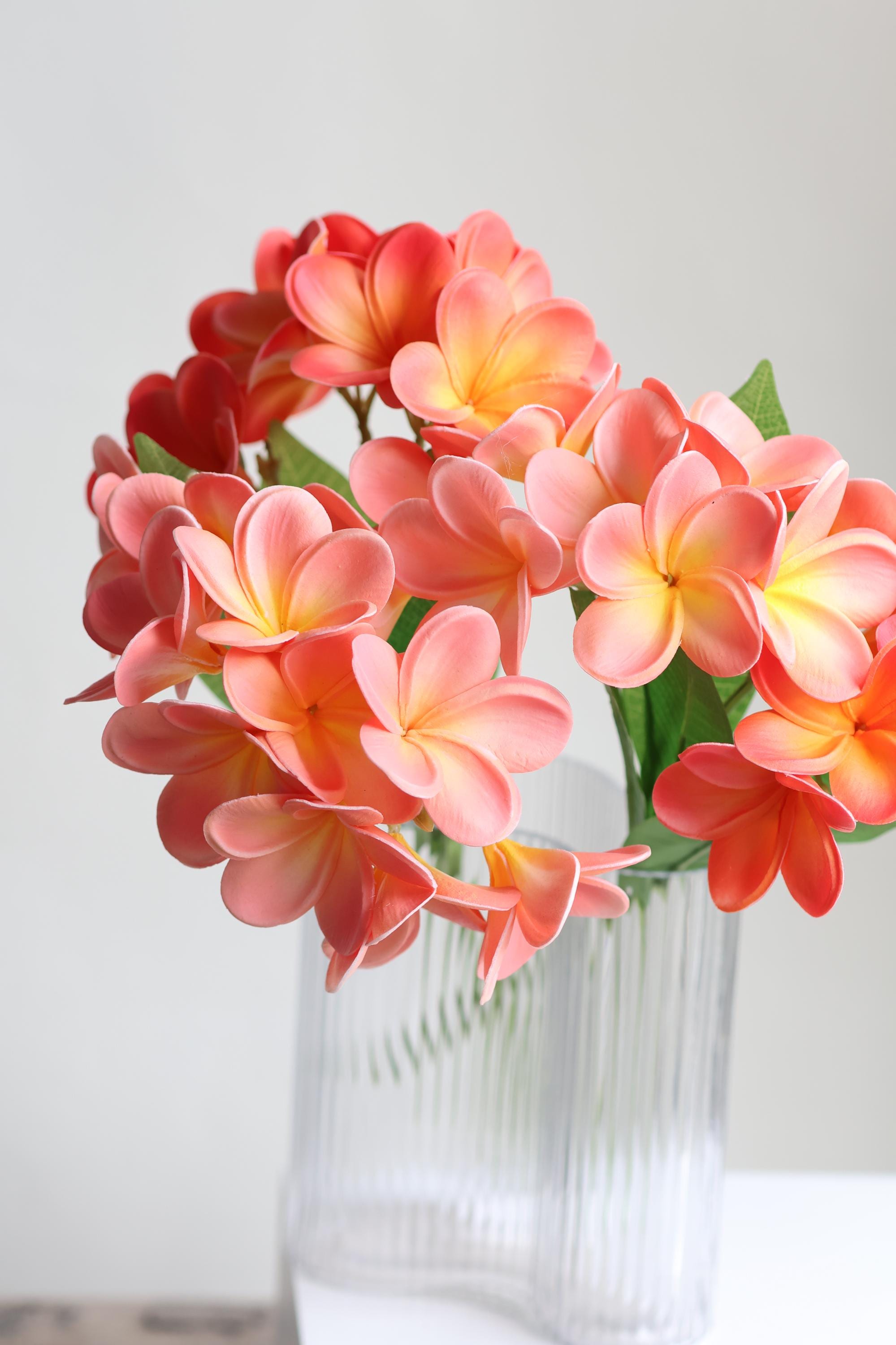 Real Touch Coral Plumeria Branch, DIY Wedding Bouquet Centerpiece