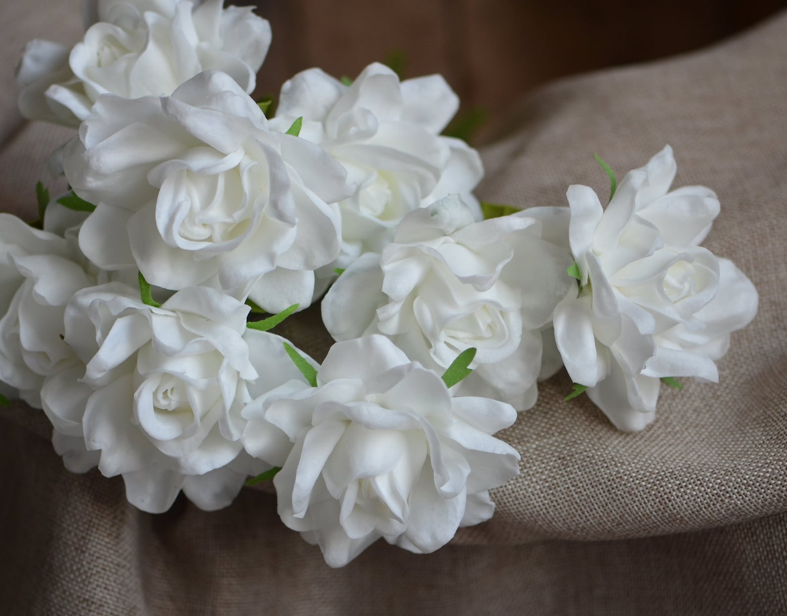 White PU Gardenias Real Touch Gardenia DIY Wedding Flowers Etsy