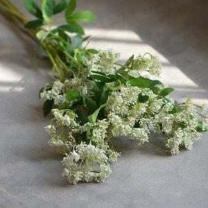 White Filler Flowers, Artificial Small White Fillers, Faux fennel Flowers