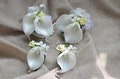 Ivory White Calla Lily Mother Corsages Dads Boutonnieres Wedding Corsages