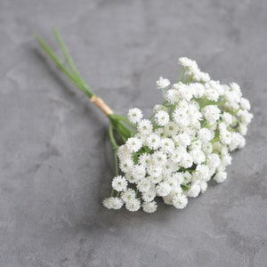 White Baby&#39;s Breath Bundle, Artificial Baby&#39;s Breath, Faux White Wildflowers, DIY Wedding Bouquetes, DIY Bridesmaids Bouquets