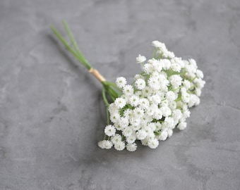 White Baby’s Breath Bundle, Artificial Baby’s Breath, Fausses fleurs sauvages blanches, Bouquets de mariage DIY, Bouquets de demoiselles d’honneur DIY