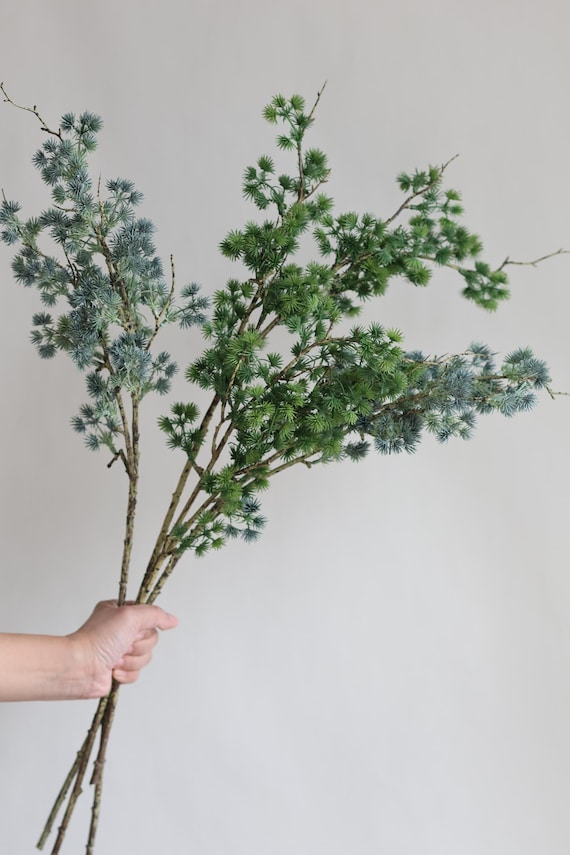 31" Natural Touch Faux Winter Pine Needle Branch-Green, DIY Christmas Wreath/Home Party decoration/Holiday Gifts for Her