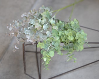 Eucalyptus, Vintage Faux Eucalyptus Leaves, Dusty Greenery, Rustic Greenery, Wedding Home Decor