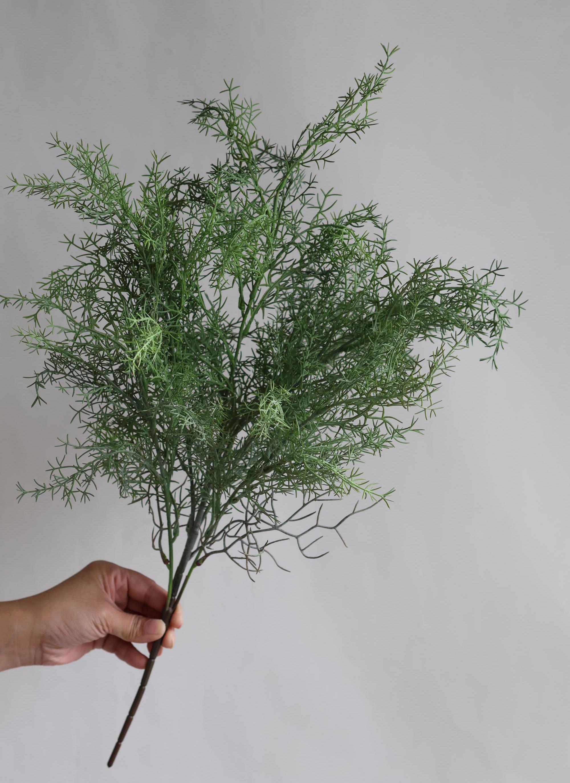 23.5" Artificial Grass Branch- Green, High-Quality Artificial Plant, DIY Office/Wedding/Home Decoration/Gifts for Mum, Holiday Decorations