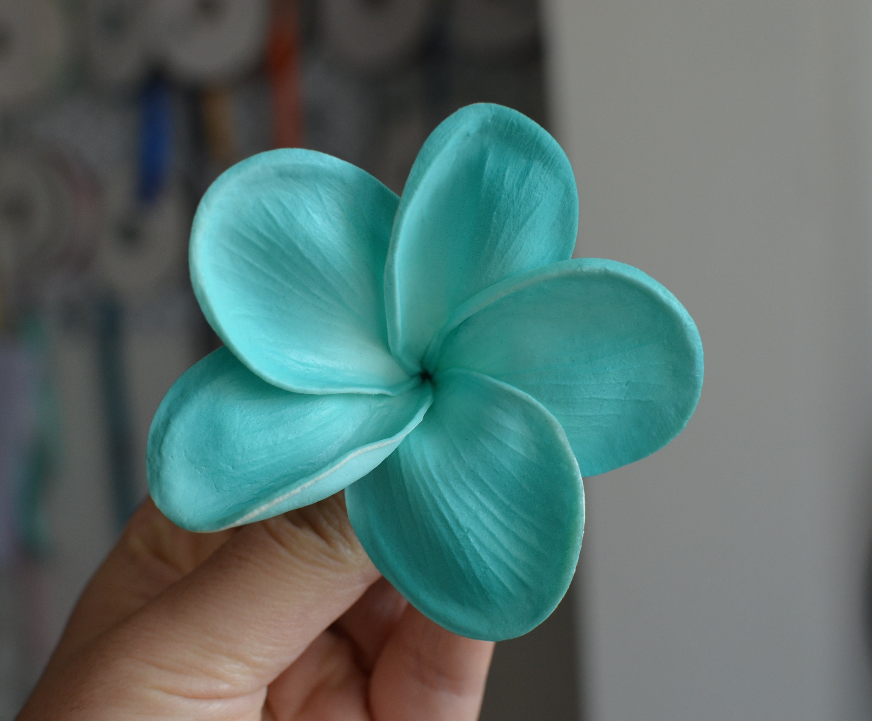 Aqua Plumerias Natural Real Touch Flowers Frangipani Heads DIY Etsy UK