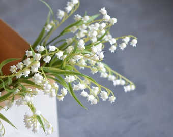 Artificial Lily of The Valley Flowers Bundle Wedding Home Decoration YS7 Artificial Lily of The Valley Flowers Bundle Wedding Home Decoration YS7