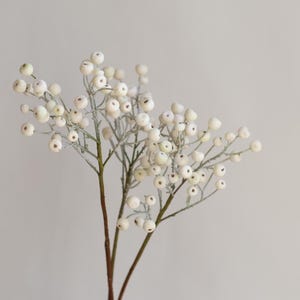 28&quot; Faux White Berry Branch, Decorative Fake Berry Stem, High-Quality Artificial Plant, Office/Wedding/Home Decoration/Holiday Gifts For Her