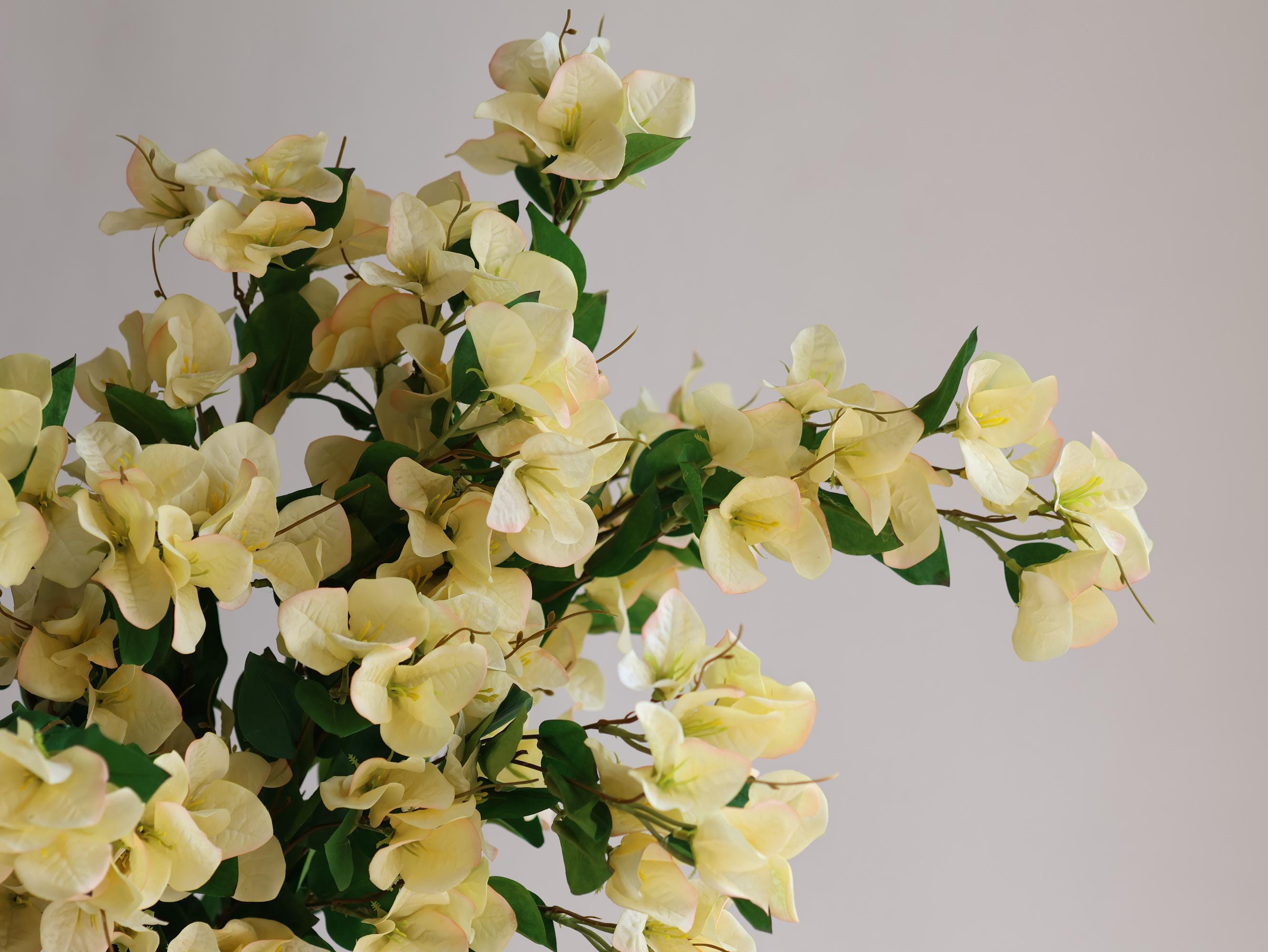 フェイクパステルイエローブーゲンビリアの茎、リアルタッチフラワー
