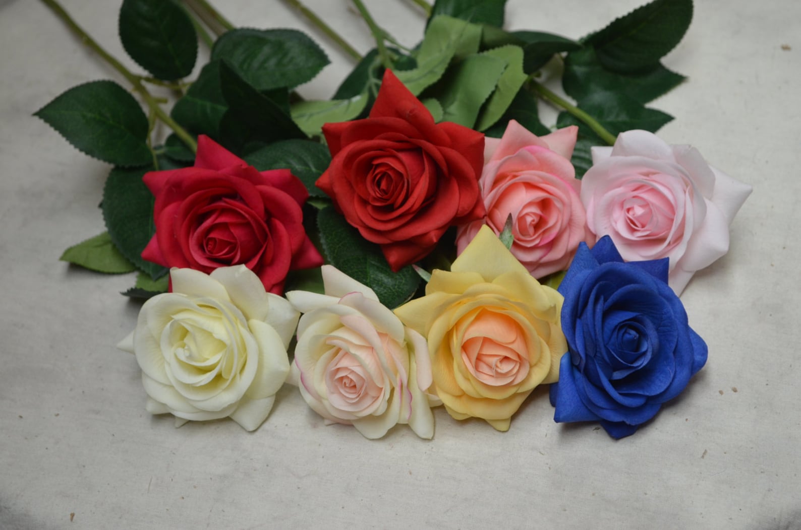 Real Touch Silk Latex Roses Red Cream Blue Pink Champagne Etsy